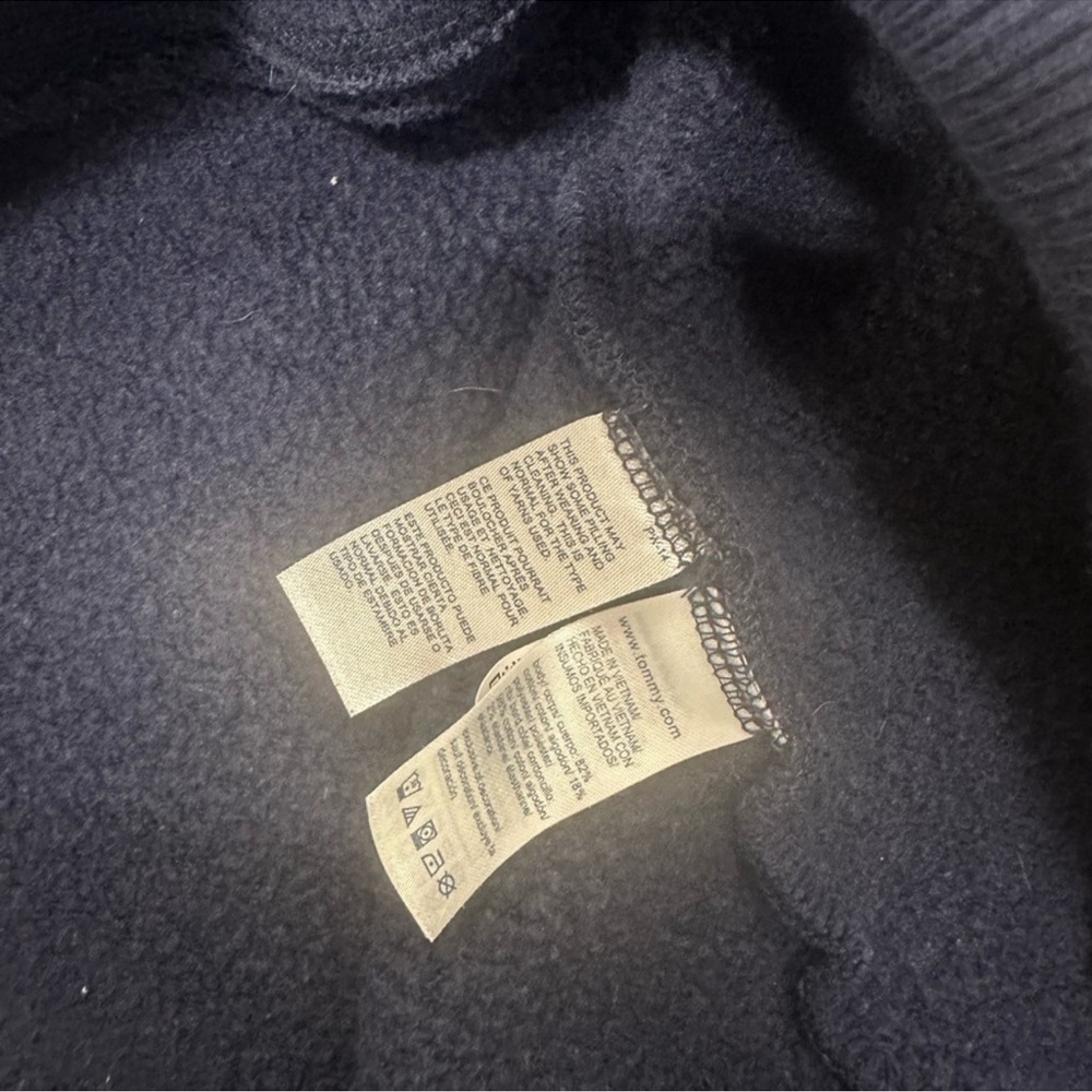 Tommy Jeans Crewneck Sweatshirt Men’s Large Blue Flag Logo Fleece Pullover - Picture 6 of 6